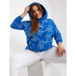 Dark blue oversized sweatshirt with printed design