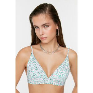 Trendyol Crispy Floral Print Bikini Top