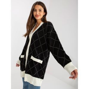 Black loose cardigan with buttons RUE PARIS