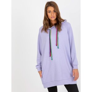 Light purple oversized long hoodie