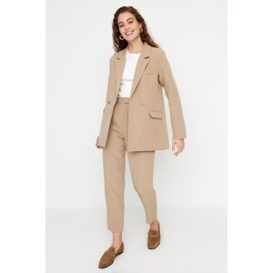 Trendyol Mink Blazer Jacket-Pants Woven Two Piece Set