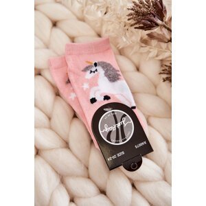 Children's socks With unicorn and star Pink