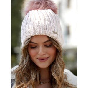Light pink winter cap