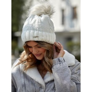 Cream winter cap