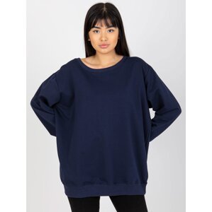 Navy Blue Solid Color Oversize Hoodie
