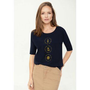 Volcano Woman's T-shirt T-Mind L02151-S23 Navy Blue