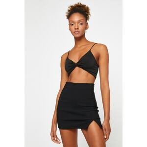 Koton Mini Skirt High Waist with a Slit in the Front
