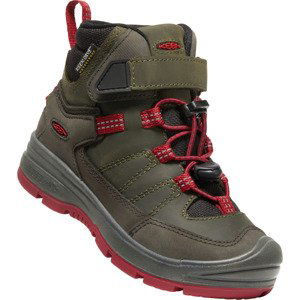 Keen REDWOOD MID WP CHILDREN steel grey/red dahlia