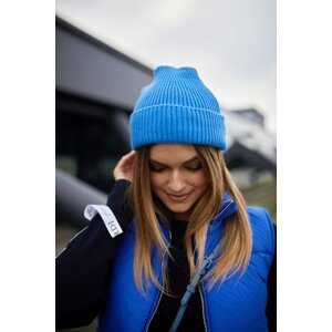Lady's blue cap with fastening
