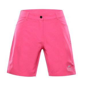 Women's softshell quick-drying shorts ALPINE PRO COLA neon knockout pink