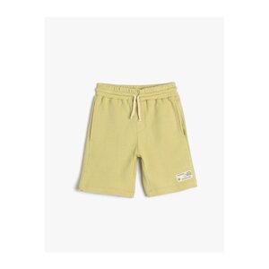 Koton Cotton Shorts with Tie Waist, Pockets.