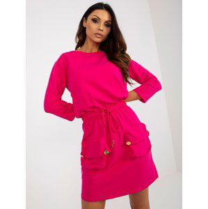 OCH BELLA fuchsia minidress with pockets