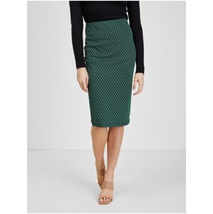Orsay Dark Green Ladies Patterned Skirt - Women
