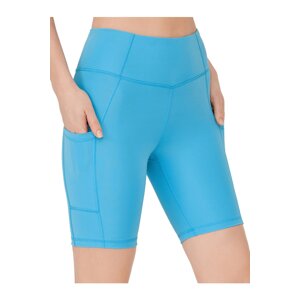 LOS OJOS Women's Turquoise High Waist Consolidator Double Pocket