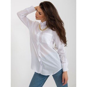White oversize shirt with removable chain