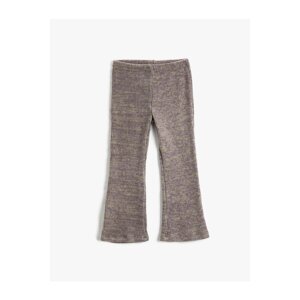 Koton Spanish Leg Trousers have a loose fit, soft texture.