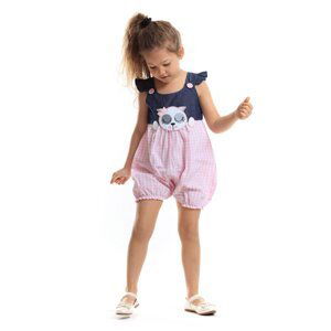 Denokids Sleepy Cat Girl's Woven Jumpsuit