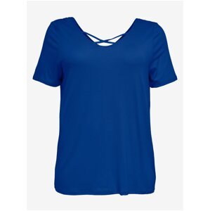 Dark blue women's T-Shirt ONLY CARMAKOMA Bandana - Women