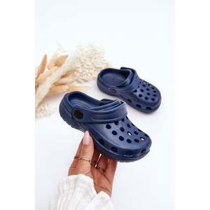 Kids Foam Crocs Slides navy blue Percy