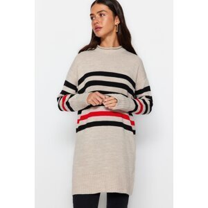 Trendyol Stone pruhovaný pletený sveter