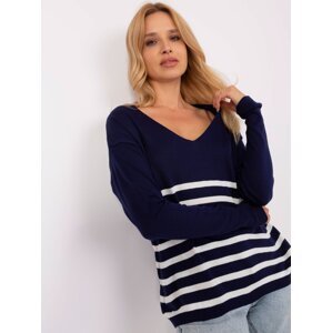 Women's oversize sweater dark blue color