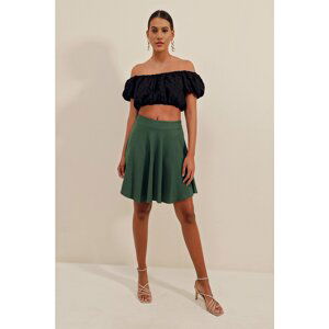 Bigdart 1885 Flare Mini Skirt - Emerald