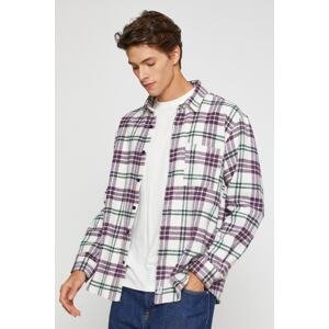 Koton Men's Gray Plaid Shirt