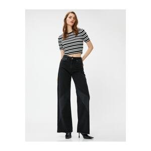 Koton Široké džínsové nohavice vysoký pás - Bianca Jean