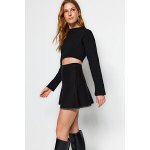 Trendyol Black Mini Cotton Knitwear Skirt