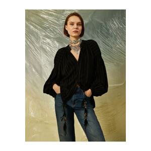 Koton A Big Collar Blouse with Balloon Sleeves