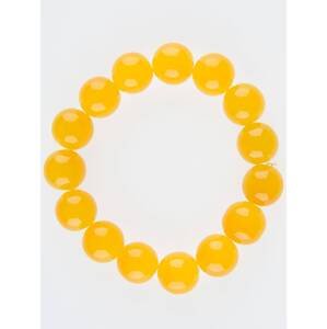 Pearl bracelet on elastic yellow
