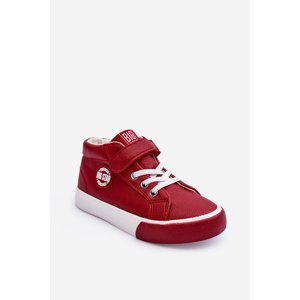 Children's Leather Sneakers Big Star Red