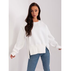 Ecru Womens Basic Asymmetrical Sweatshirt