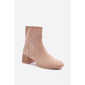 Suede Quilted Heeled Shoes Beads