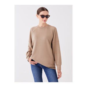 LC Waikiki Women's Crew Neck Straight Long Sleeve Oversized Sweatshirt.