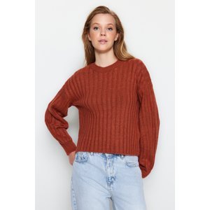 Trendyol dlaždice mäkký textúrovaný pletený sveter