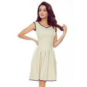 Flared dress with lace Bergamo - beige