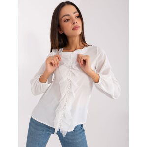 Ecru Women's Formal Blouse with Application