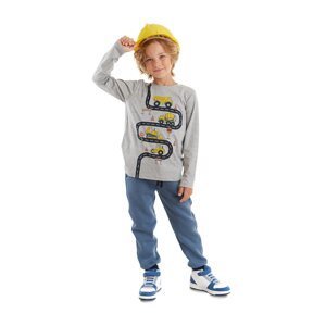 Denokids Construction Machinery Boy's T-shirt Trousers Set