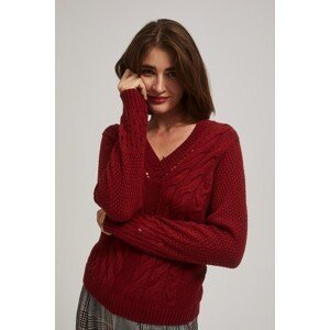 Sweater with openwork sleeves