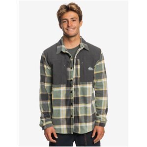 Grey-green Men's Plaid Shirt Jacket Quiksilver North Seas - Men's