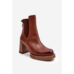 Lemar Liresa Lemar Brown Leather High Heeled Ankle Boots