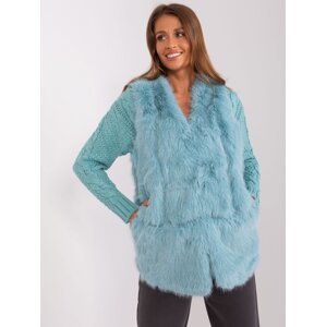 Mint fur vest with lining