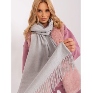 Grey women's knitted scarf