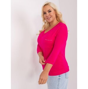 Women's cotton blouse fuchsia size plus