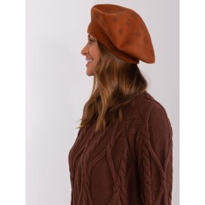 Light brown women's knitted beret