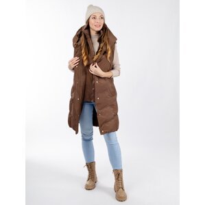 Women's quilted vest GLANO - brown