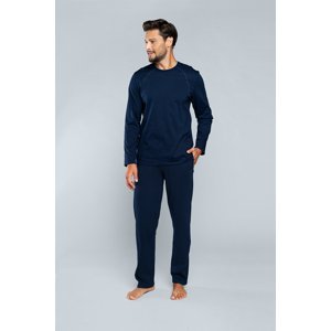 Men's pyjamas Niko, long sleeves, long pants - dark blue