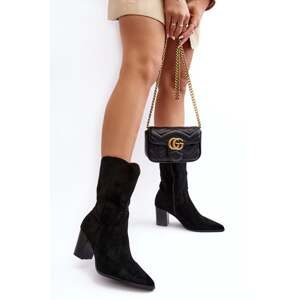Women's High Heeled Cowboy Boots Black Danell