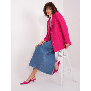 Fuchsia blazer with decorative buttons